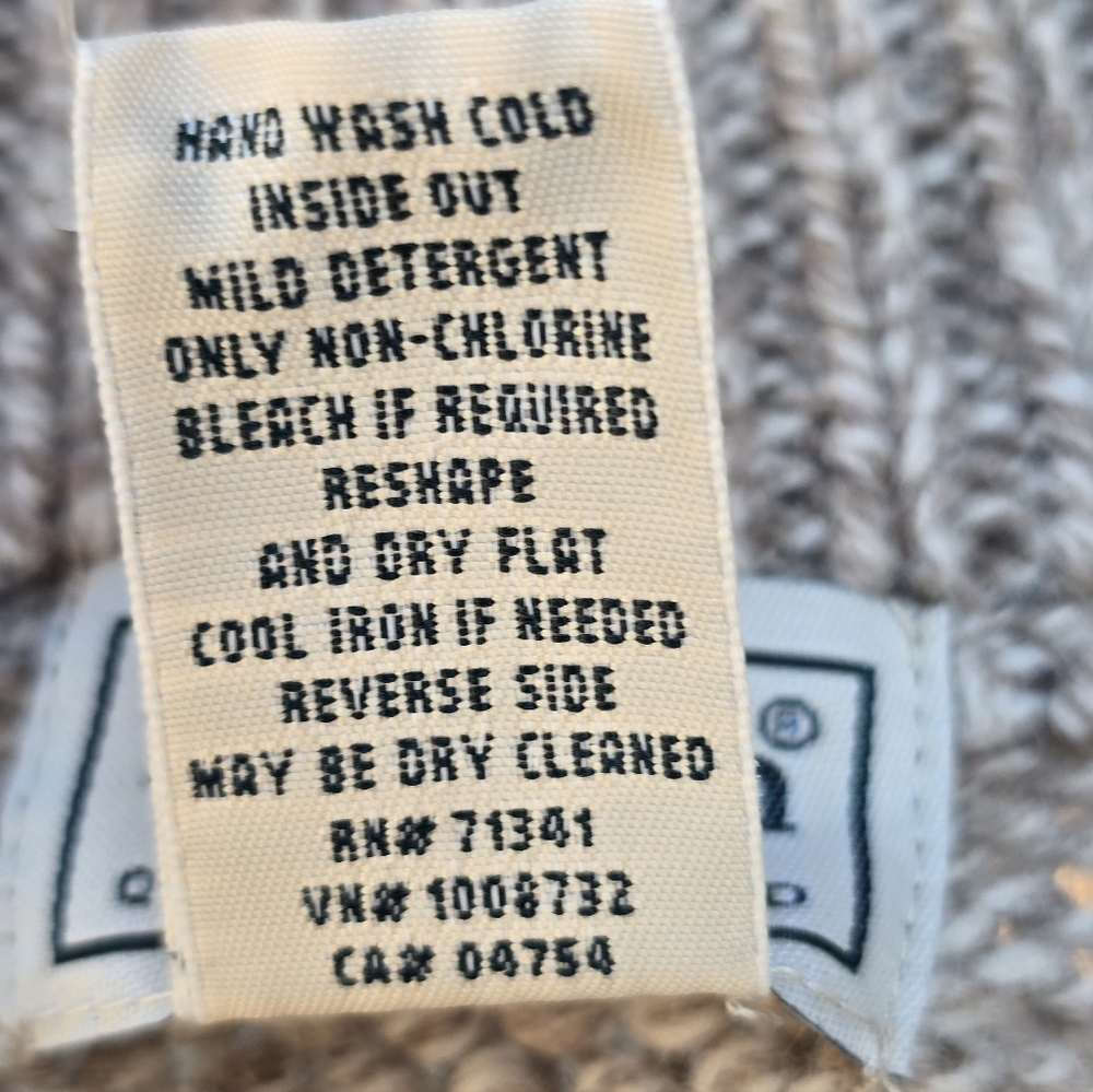 L.L.Bean Classic Rag Wool Sweater Henley 100% Lambs Wool Large 285174 - Picture 7 of 8